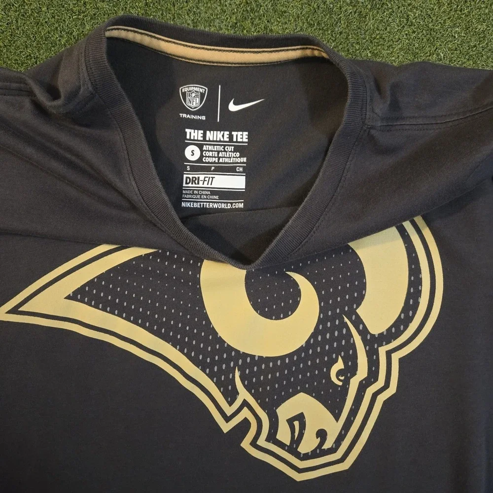 Nike Dri-Fit Los Angeles Rams NFL tee Women's Size Small Gray Short Sleeve